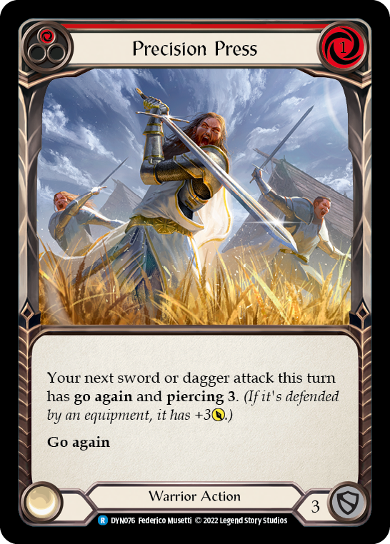 Precision Press (Red) [DYN076] (Dynasty)  Rainbow Foil | Galactic Gamez