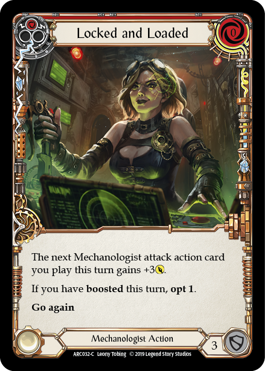Locked and Loaded (Red) [ARC032-C] (Arcane Rising)  1st Edition Rainbow Foil | Galactic Gamez