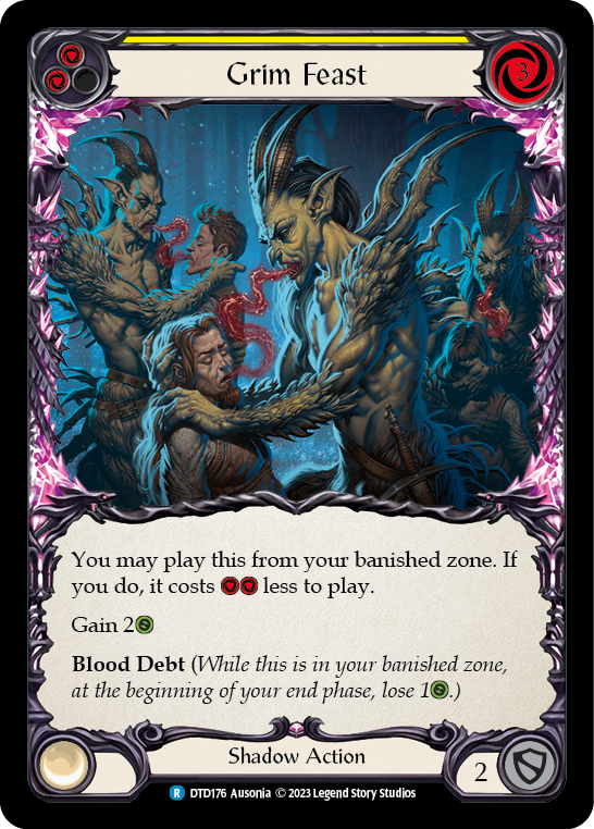 Grim Feast (Yellow) [DTD176] (Dusk Till Dawn)  Rainbow Foil | Galactic Gamez