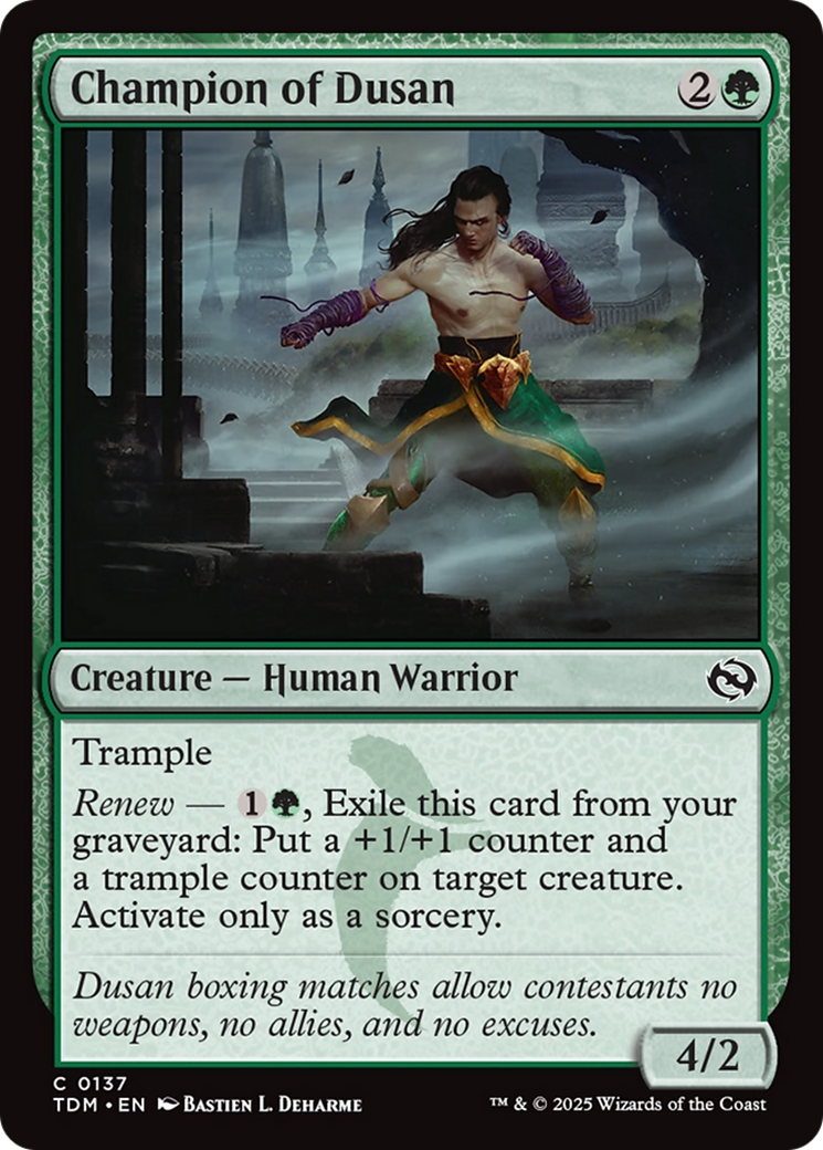 Champion of Dusan [Tarkir: Dragonstorm] | Galactic Gamez