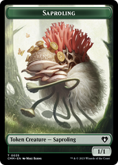 Saproling // Dragon (0021) Double-Sided Token [Commander Masters Tokens] | Galactic Gamez