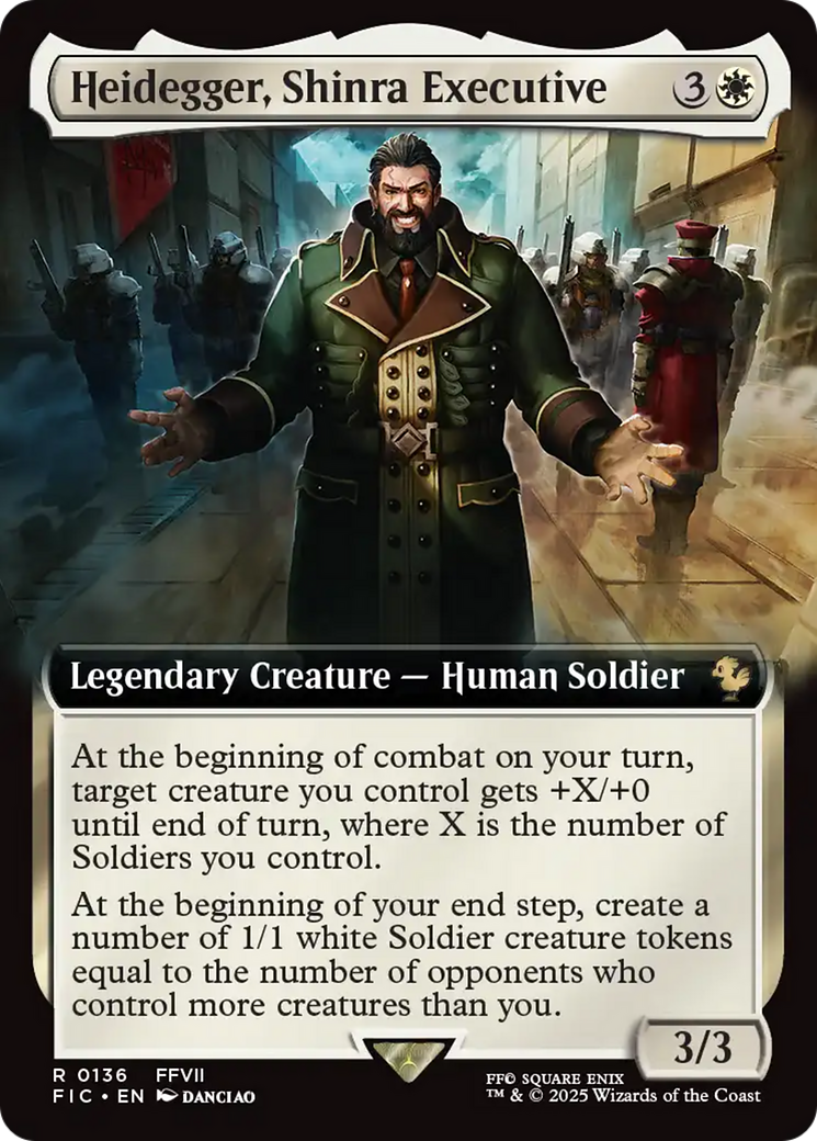 Heidegger, Shinra Executive (Extended Art) [FINAL FANTASY Commander] | Galactic Gamez