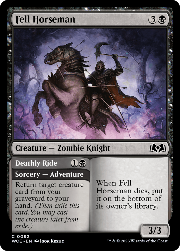 Fell Horseman // Deathly Ride [Wilds of Eldraine] | Galactic Gamez