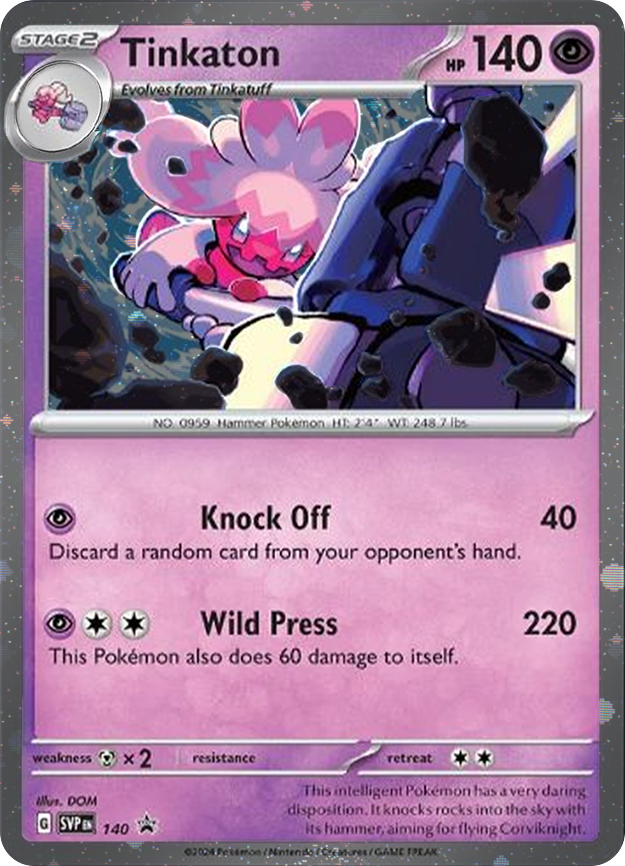 Tinkaton (SVP140) (Cosmos Holo) [Scarlet & Violet: Black Star Promos] | Galactic Gamez