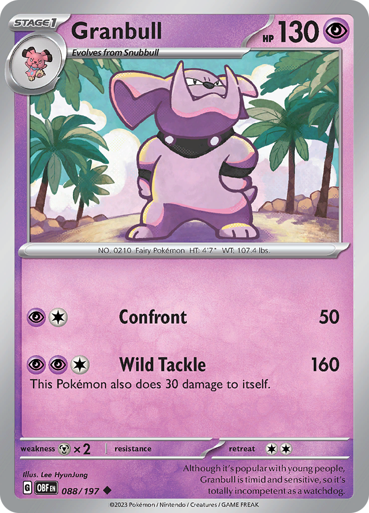 Granbull (088/197) [Scarlet & Violet: Obsidian Flames] | Galactic Gamez