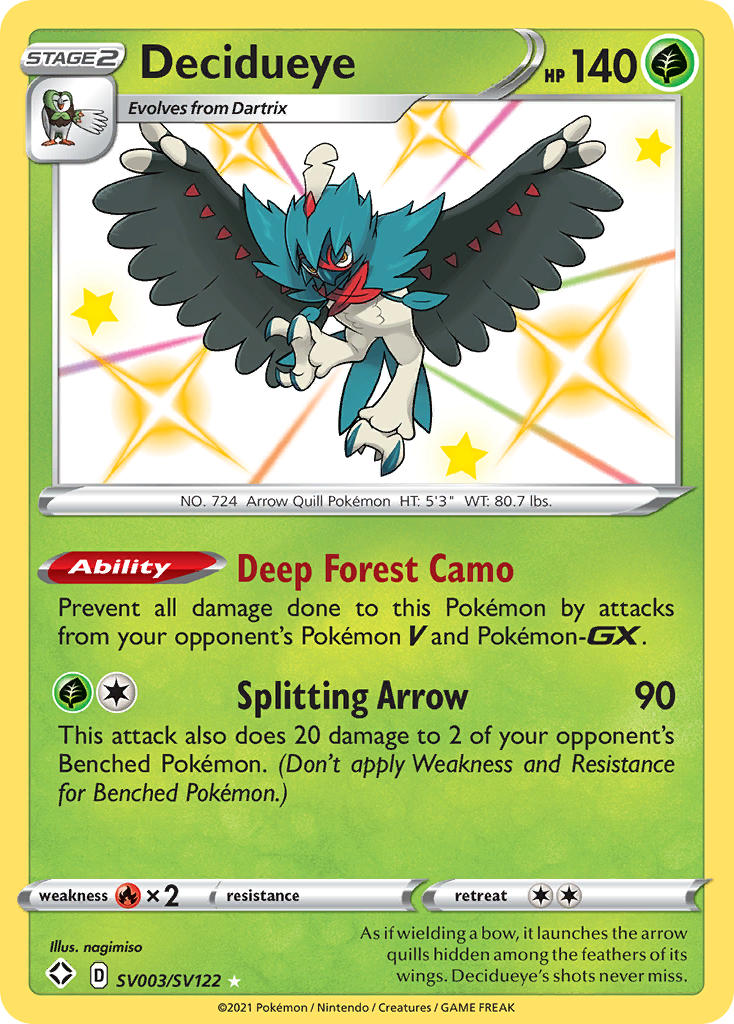 Decidueye (SV003/SV122) [Sword & Shield: Shining Fates] | Galactic Gamez