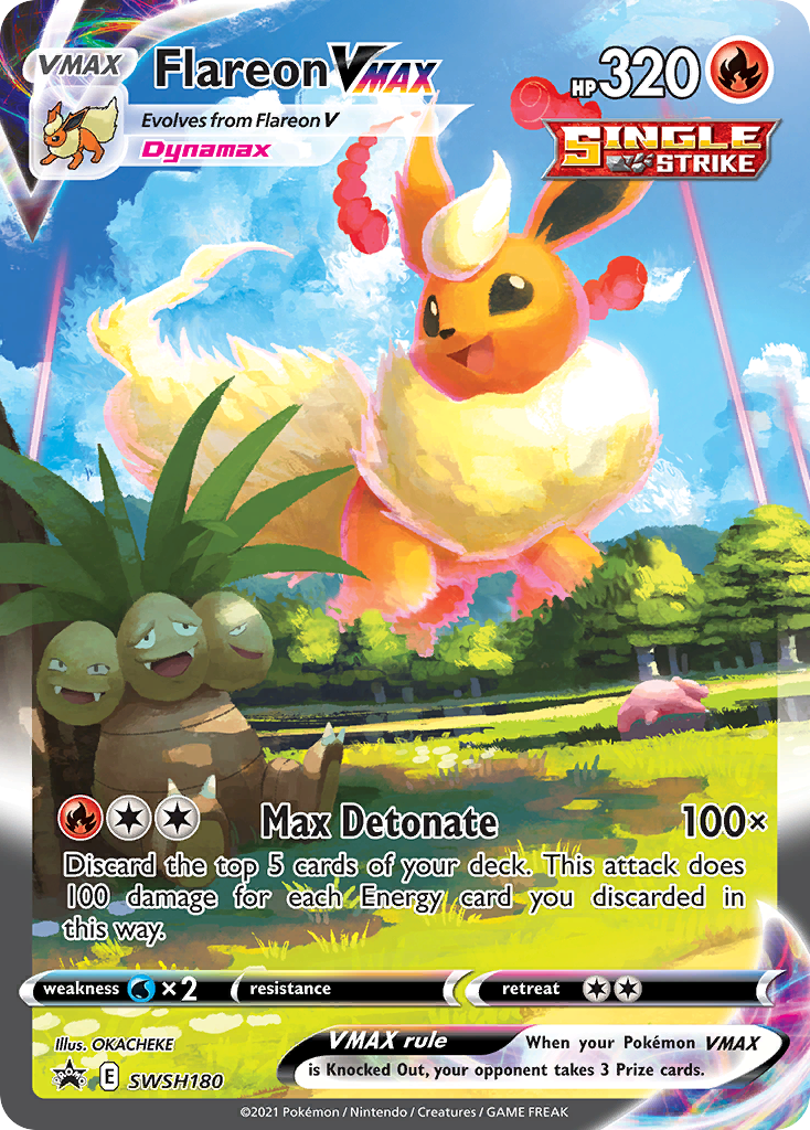 Flareon VMAX (SWSH180) (Jumbo Card) [Sword & Shield: Black Star Promos] | Galactic Gamez