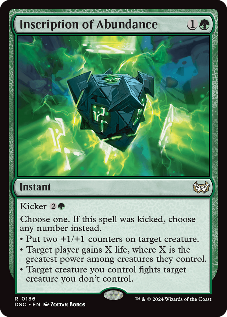 Inscription of Abundance [Duskmourn: House of Horror Commander] | Galactic Gamez