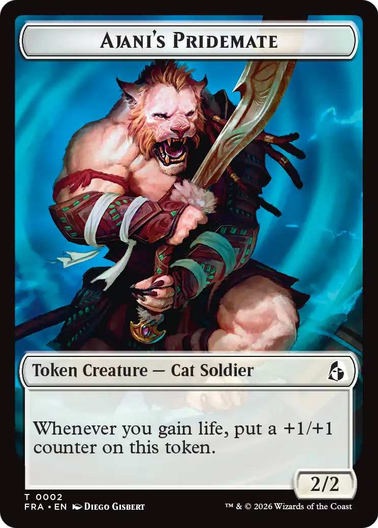 Ajani's Pridemate // Ajani Resolute Double-Sided Token [Reality Fracture Tokens] | Galactic Gamez