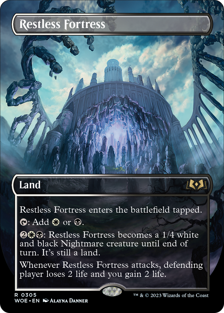 Restless Fortress (Borderless Alternate Art) [Wilds of Eldraine] | Galactic Gamez