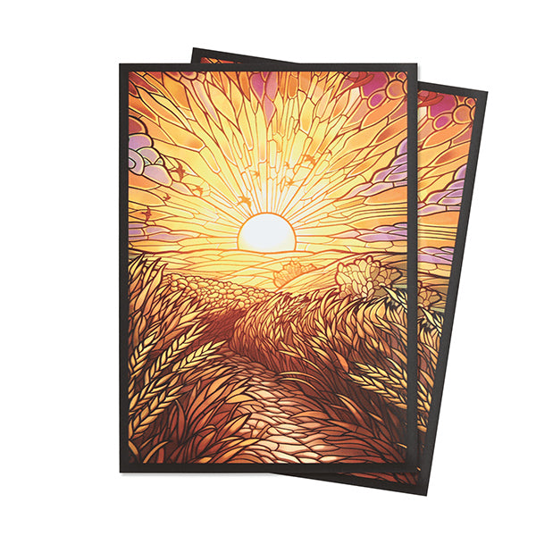 Arcane Fortress - Card Sleeves: Standard- Matte Art- Stained Glass- Golden Plains (100 ct) | Galactic Gamez