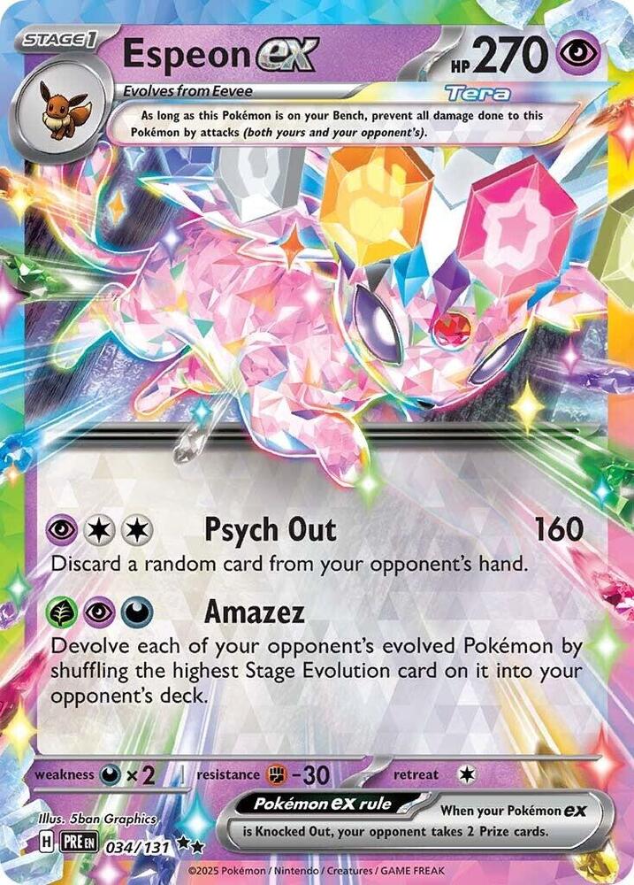 Espeon ex (034/131) [Scarlet & Violet: Prismatic Evolutions] | Galactic Gamez