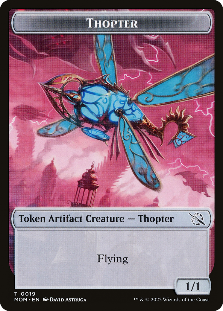 Warrior // Thopter Double-Sided Token [March of the Machine Tokens] | Galactic Gamez