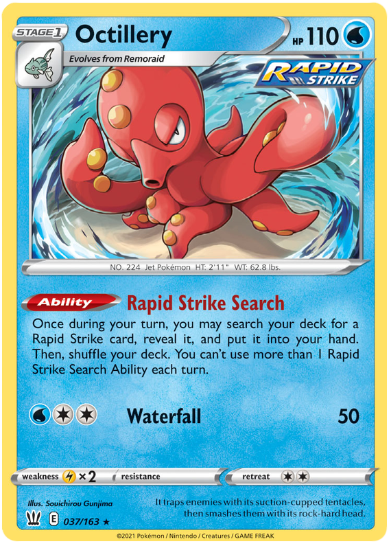 Octillery (037/163) (Theme Deck Exclusive) [Sword & Shield: Battle Styles] | Galactic Gamez