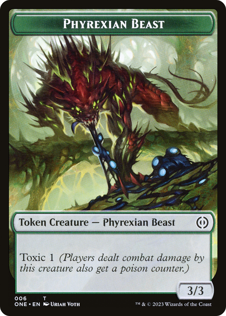 Phyrexian Beast Token [Phyrexia: All Will Be One Tokens] | Galactic Gamez