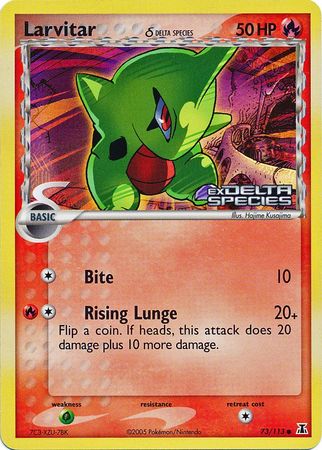 Larvitar (73/113) (Delta Species) (Stamped) [EX: Delta Species] | Galactic Gamez