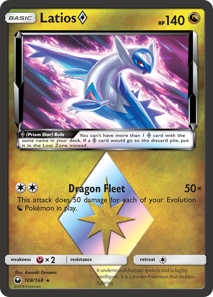 Latios (108/168) (Prism Star) [Sun & Moon: Celestial Storm] | Galactic Gamez