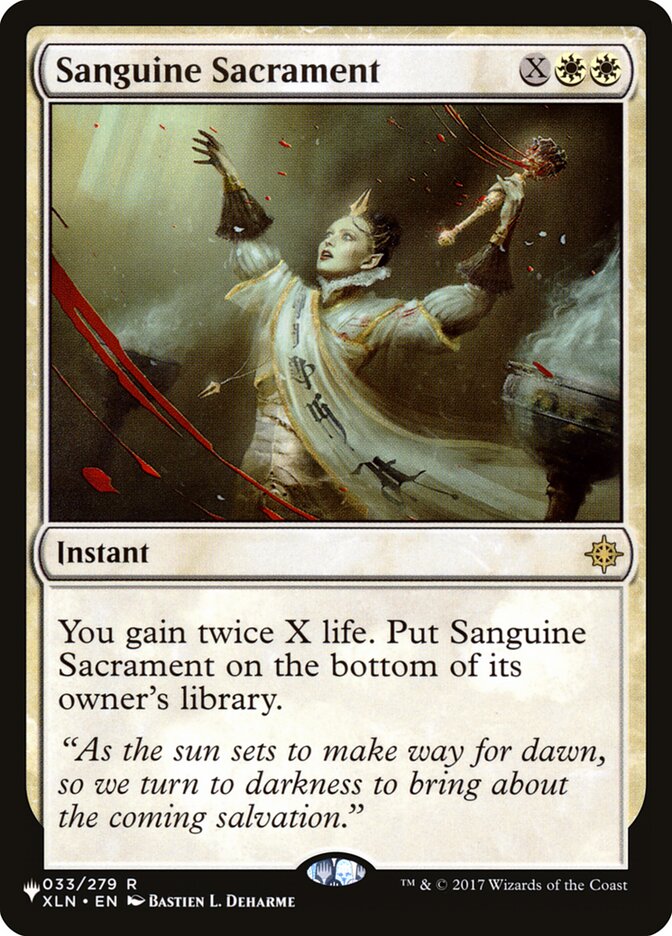Sanguine Sacrament [The List] | Galactic Gamez