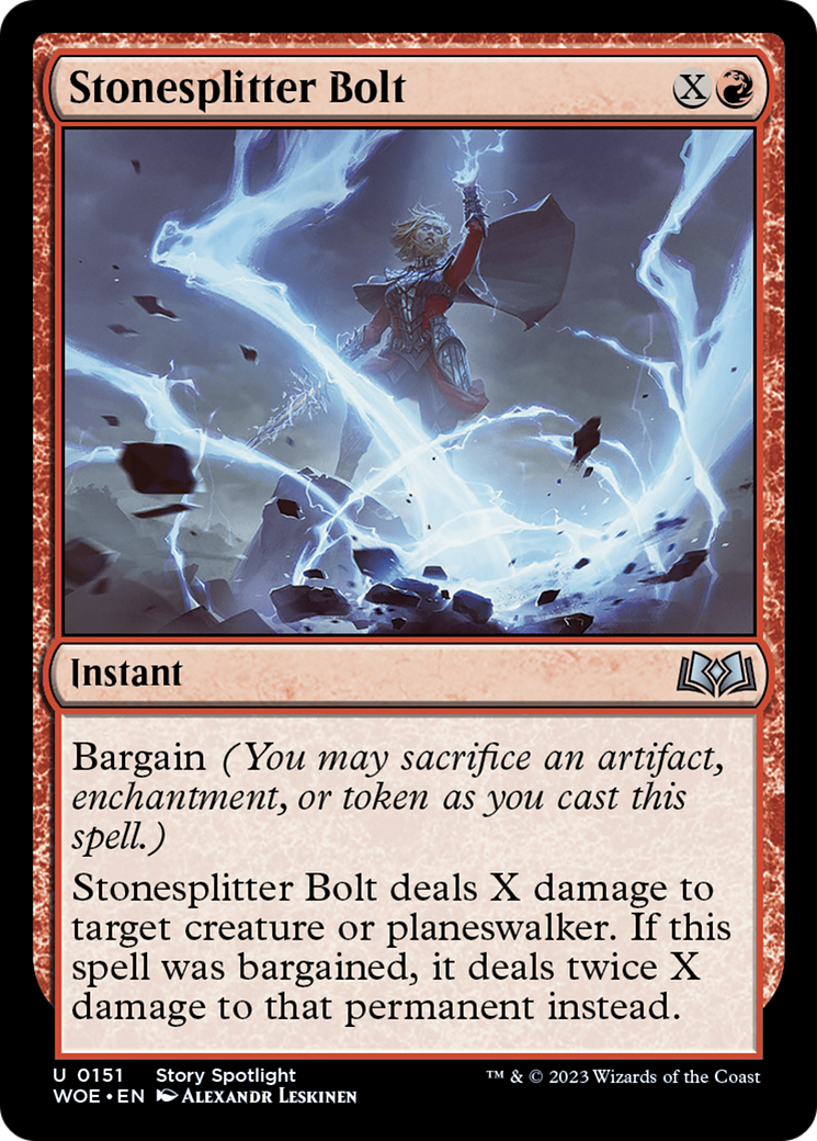 Stonesplitter Bolt [Wilds of Eldraine] | Galactic Gamez