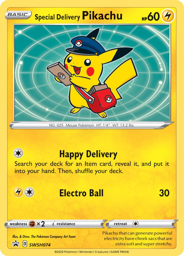 Special Delivery Pikachu (SWSH074) [Sword & Shield: Black Star Promos] | Galactic Gamez