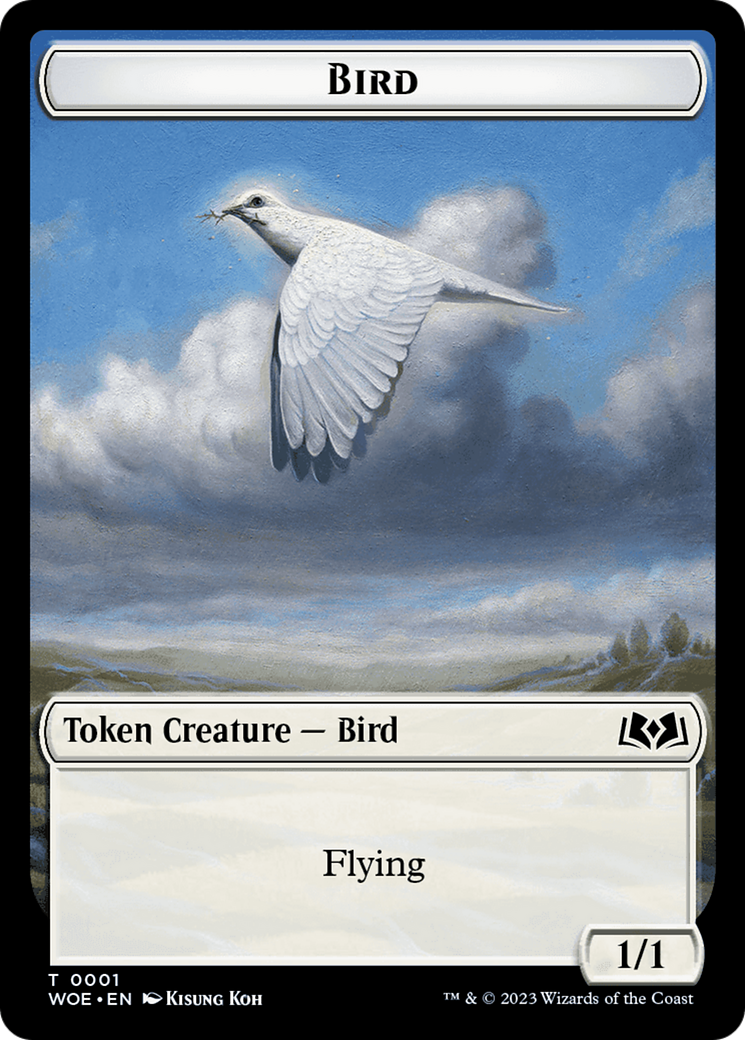 Bird // Food (0013) Double-Sided Token [Wilds of Eldraine Tokens] | Galactic Gamez