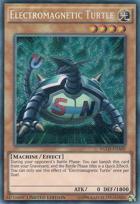 Electromagnetic Turtle [YGLD-ENA00] Secret Rare | Galactic Gamez