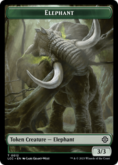 Elephant // Dinosaur (0010) Double-Sided Token [The Lost Caverns of Ixalan Commander Tokens] | Galactic Gamez