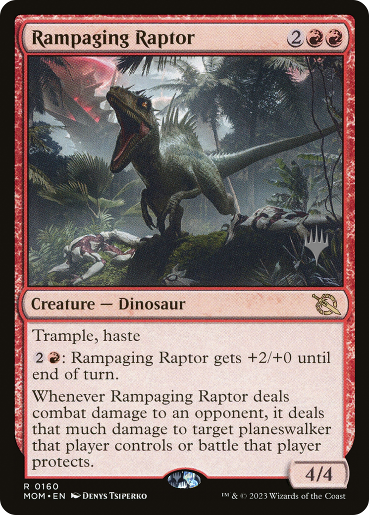 Rampaging Raptor (Promo Pack) [March of the Machine Promos] | Galactic Gamez