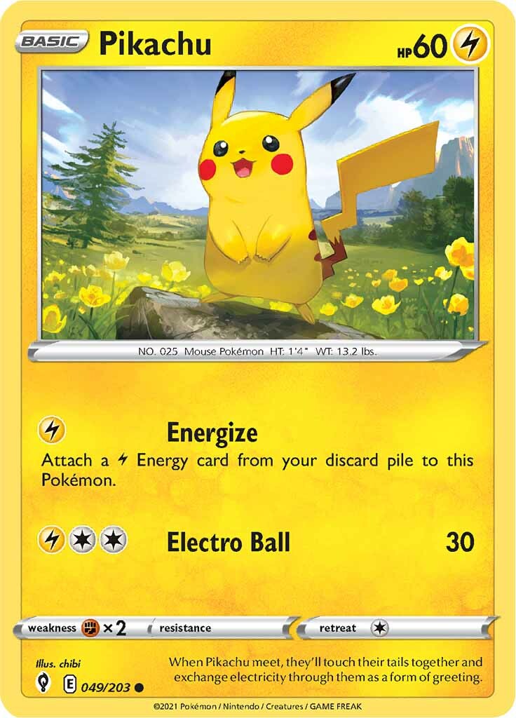 Pikachu (049/203) [Sword & Shield: Evolving Skies] | Galactic Gamez