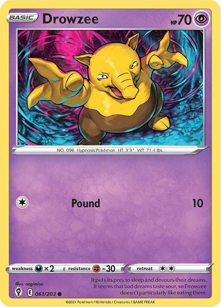 Drowzee (061/203) [Sword & Shield: Evolving Skies] | Galactic Gamez