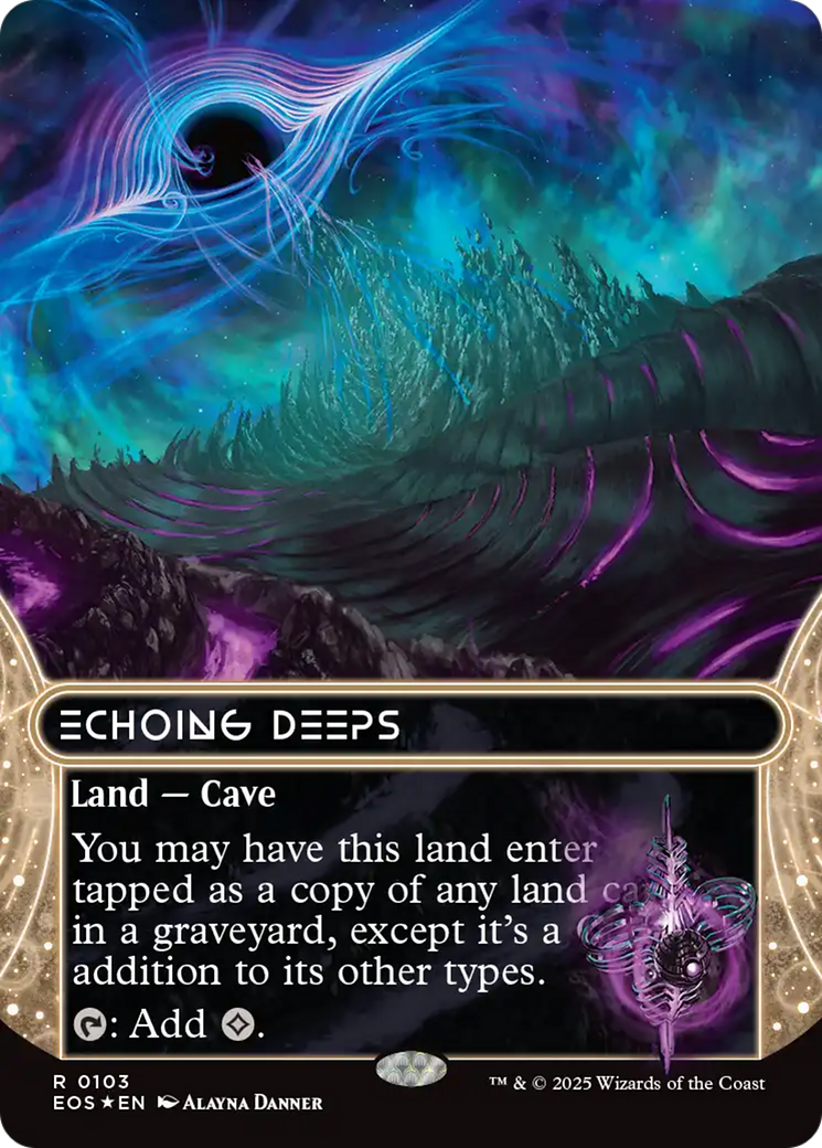 Echoing Deeps (0103) (Borderless) (Galaxy Foil) [Edge of Eternities: Stellar Sights] | Galactic Gamez