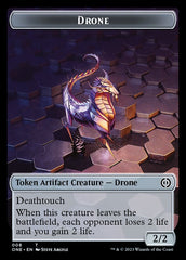 Rebel // Drone Double-Sided Token [Phyrexia: All Will Be One Tokens] | Galactic Gamez