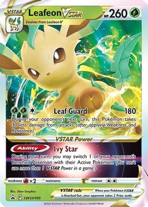 Leafeon VSTAR (SWSH195) (Jumbo Card) [Sword & Shield: Black Star Promos] | Galactic Gamez