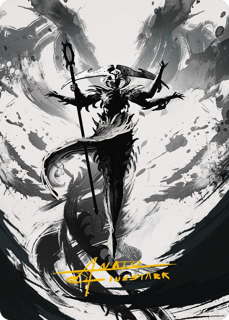 Atraxa, Grand Unifier 2 Art Card (Gold-Stamped Signature) [Phyrexia: All Will Be One Art Series] | Galactic Gamez
