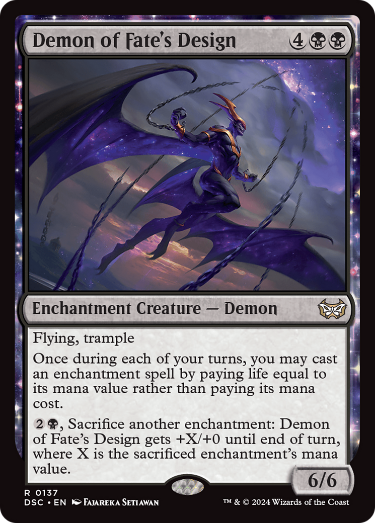 Demon of Fate's Design [Duskmourn: House of Horror Commander] | Galactic Gamez