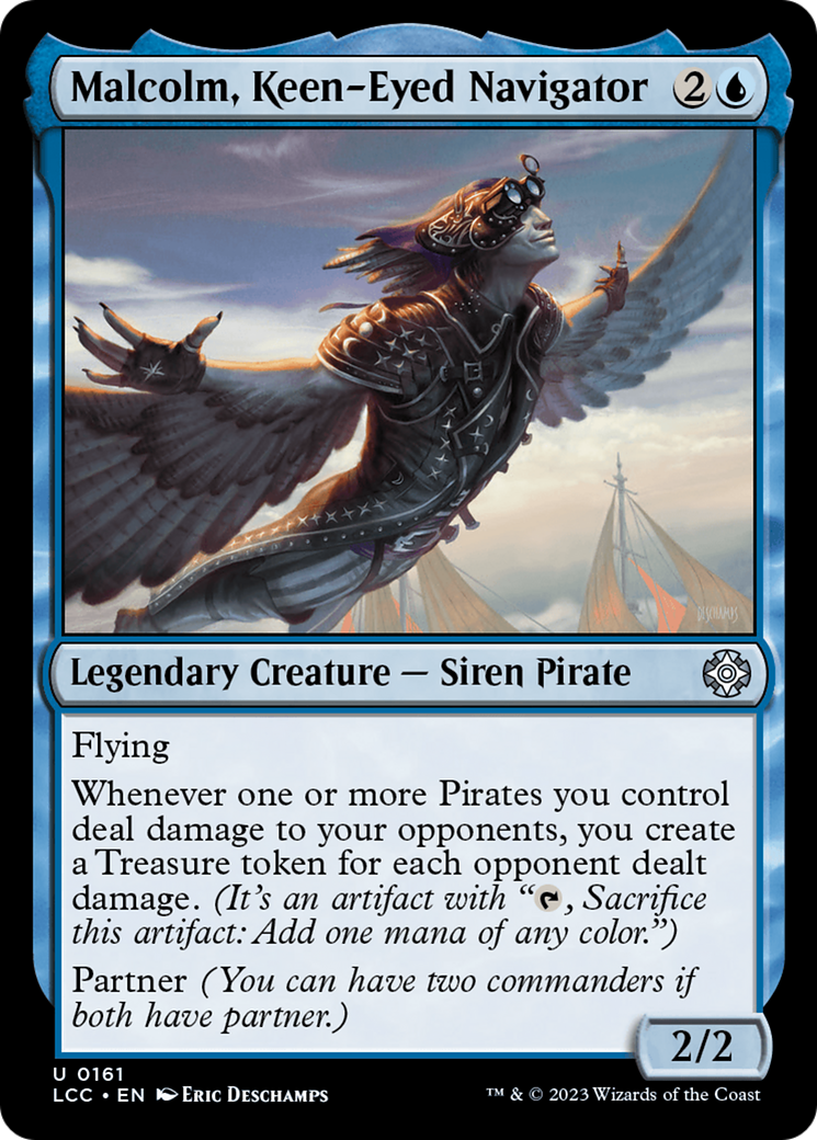 Malcolm, Keen-Eyed Navigator [The Lost Caverns of Ixalan Commander] | Galactic Gamez