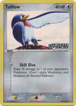 Taillow (86/113) (Stamped) [EX: Delta Species] | Galactic Gamez