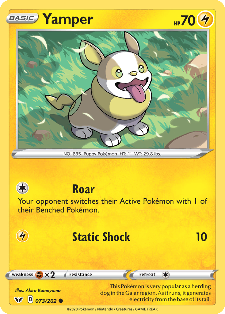 Yamper (073/202) [Sword & Shield: Base Set] | Galactic Gamez