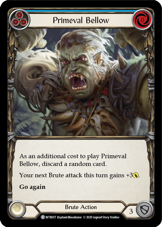 Primeval Bellow (Blue) [U-WTR037] (Welcome to Rathe Unlimited)  Unlimited Rainbow Foil | Galactic Gamez