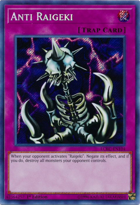 Anti Raigeki [LCKC-EN104] Secret Rare | Galactic Gamez