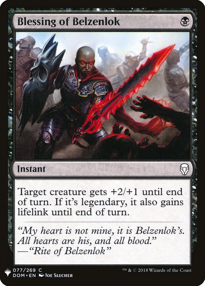Blessing of Belzenlok [Mystery Booster] | Galactic Gamez