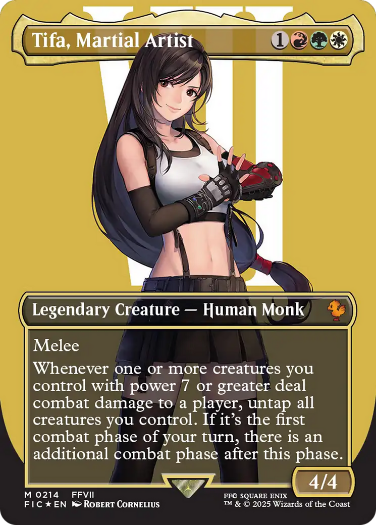 Tifa, Martial Artist (Borderless) (Surge Foil) [FINAL FANTASY Commander] | Galactic Gamez