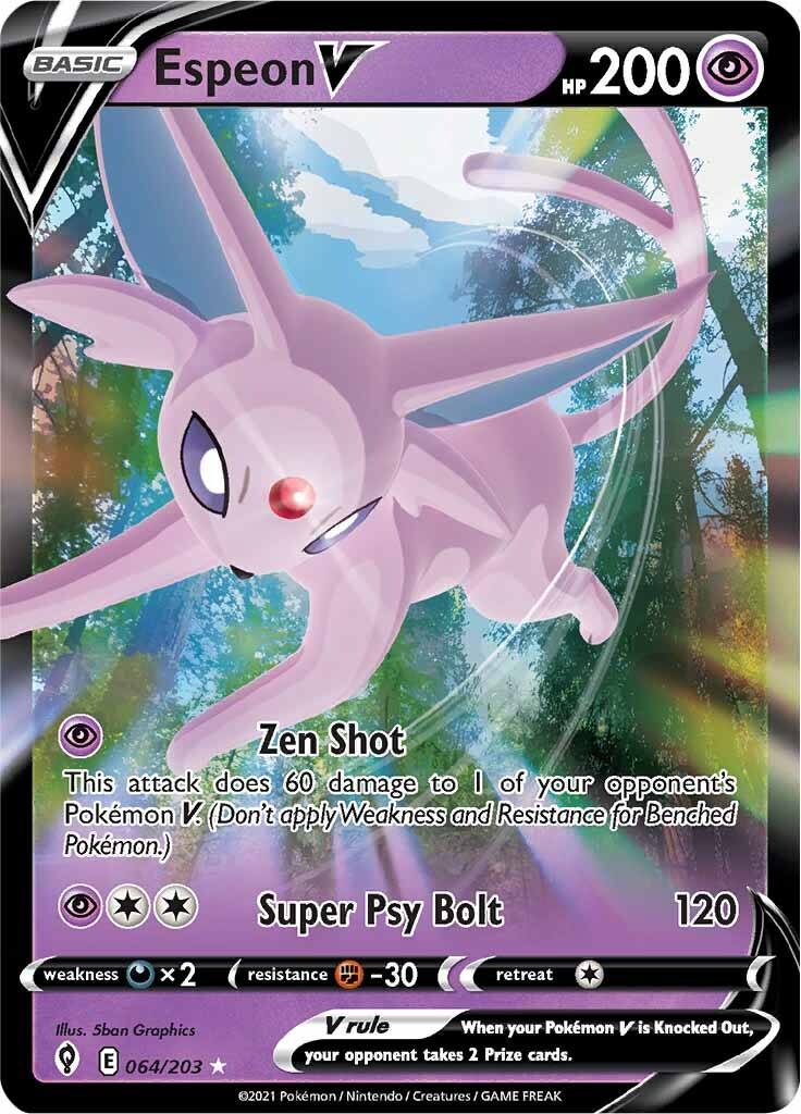 Espeon V (064/203) [Sword & Shield: Evolving Skies] | Galactic Gamez