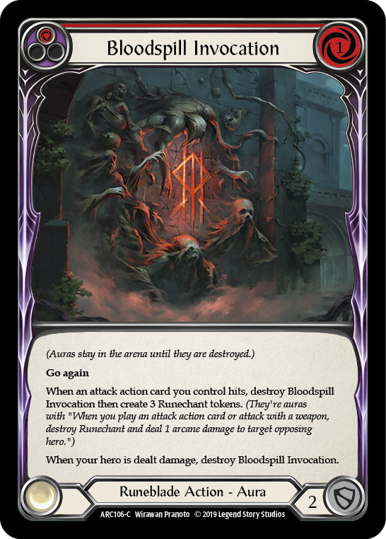 Bloodspill Invocation (Red) [ARC106-C] (Arcane Rising)  1st Edition Normal | Galactic Gamez