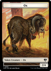 Phyrexian Golem // Ox Double-Sided Token [Commander Masters Tokens] | Galactic Gamez