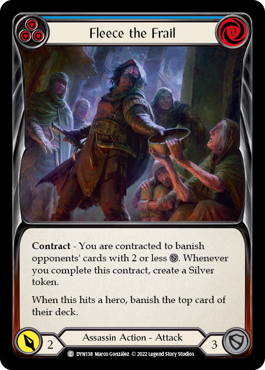 Fleece the Frail (Blue) [DYN138] (Dynasty)  Rainbow Foil | Galactic Gamez