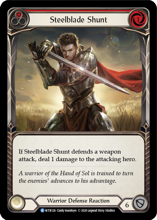 Steelblade Shunt (Red) [U-WTR126] (Welcome to Rathe Unlimited)  Unlimited Rainbow Foil | Galactic Gamez