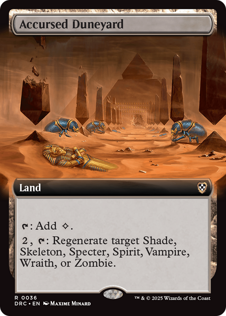 Accursed Duneyard (Extended Art) [Aetherdrift Commander] | Galactic Gamez