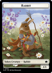 Rabbit // Fish Double-Sided Token [Bloomburrow Tokens] | Galactic Gamez