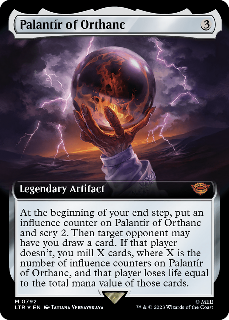 Palantir of Orthanc (Extended Art) (Surge Foil) [The Lord of the Rings: Tales of Middle-Earth] | Galactic Gamez